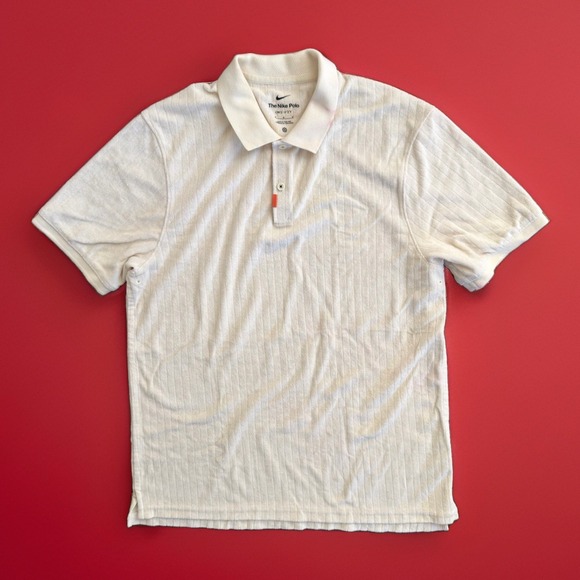 Nike Other - Nike Dri-FIT Polo Shirt Men's Medium White Ribbed Golf Casual Short Sleeve